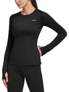 Camiseta térmica de forro polar para correr de mujer Baleaf - Coral brezo - Ver 28