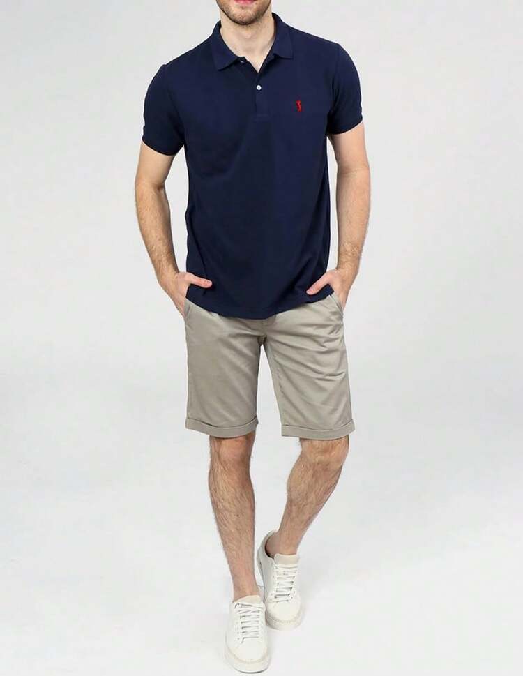 POLO MODE & GENS Playera Polo Hombre Lisa de Algodón Peinado |   Custom Fit con Logo Bordado |   Casual, Atemporal y Versátil |   Variedad de Colores - Vino - Añade 2