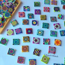 150/300g/Pack Mixed Color Mandala Pattern DIY Mosaic Glass Decorative Tiles, Suitable For DIY Projects, Living Room, Kitchen, Bathroom, Home Decor, Art Creative Wall And Floor Decoration, DIY Craft Materials - Mixed Colors - View 7