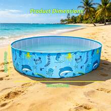 78.74 Inch Large Round Outdoor Swimming Pool, No Assembly No Inflation Portable Water Play Pool - B - View 6