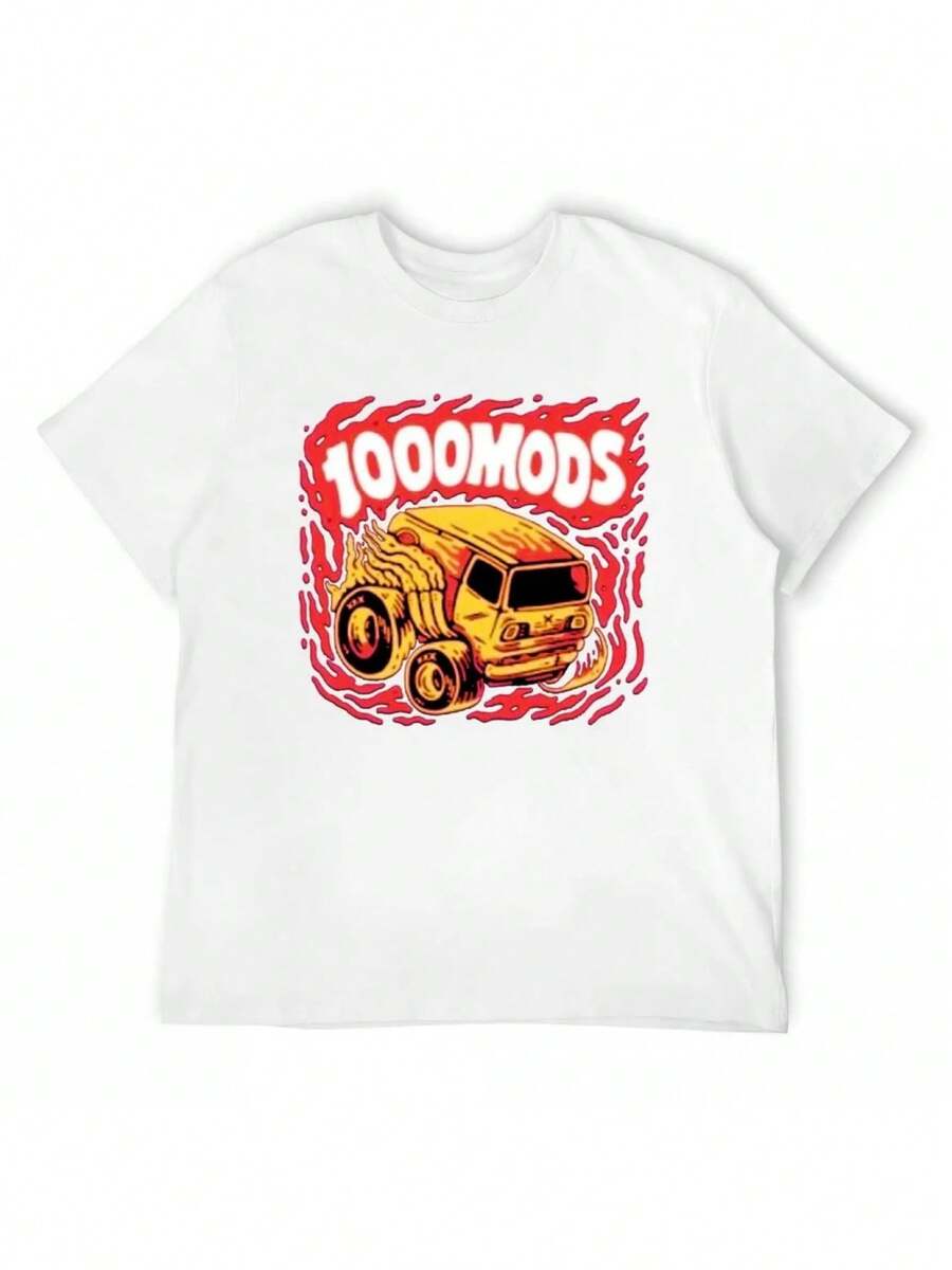 1000Mods Tour Australia T-Shirt Essential T Shirt Summer Clothes Heavyweights Men'S Oversized T Shirt Men Clothing Streetweartops - White - View 1