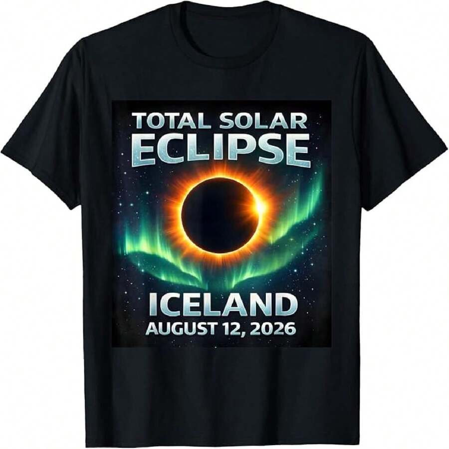 Total Solar Eclipse 2026 Islandia - Totality Chaser Science Camiseta - Negro - Ver 1