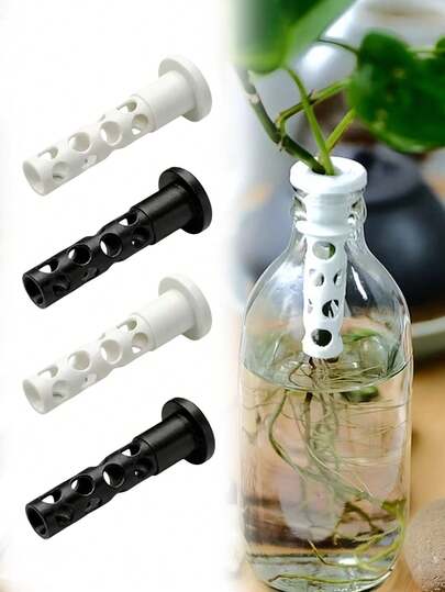 3pcs/1set White Plastic Hydroponic Planting Basket, Hydroponic Planting Set, Hydroponic Planting Basket, Hydroponic Planting Tool, Suitable For Glass Bottles And Other Bottle Mouths, 1pc