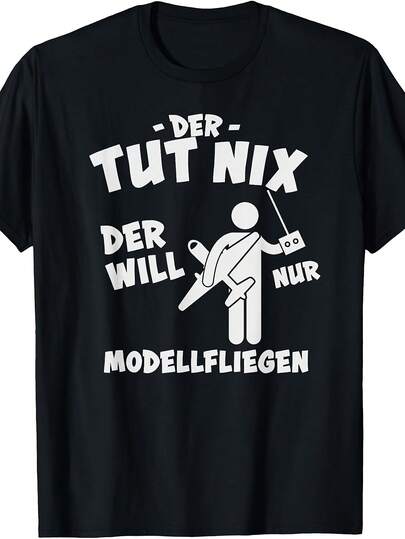 T-shirt unisexe avec motif d'avion radiocommandé, confortable et idéal pour la maison, les activités de plein air, les cadeaux, le travail (anniversaire, Saint-Valentin, fête des mères). Tailles : S à 3XL.