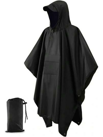 Lorrtta Upgraded Waterproof Rain Poncho Adults With Hooded Brim – Lightweight, Breathable & Reusable Rain Cape Men & Women, Hiking, Cycling, Festivals & Travel AP3Y