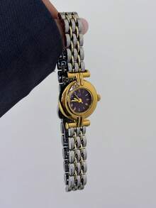 This Gold/Silver Square Bamboo Knot Quartz Watch Is Suitable For Daily Wear And Is Also A Perfect Gift For Birthdays And Christmas. - Silver and Gold - View 4