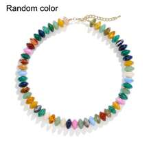 Collar de cuentas acrílicas de colores para mujer, collar personalizado, collar de playa; accesorios de joyería hechos a mano con cuentas para vacaciones - Multicolor - Ver 15