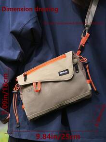 Tas Selempang Wanita Bahan Nilon Motif Blok Warna untuk Olahraga Luar Ruangan; Tas Ponsel Multi-Lapisan untuk Komuter; Tas Bahu Multifungsi yang Praktis, Cocok untuk Remaja Putri, Wanita, Mahasiswi, Profesional Baru dan Pekerja Kerah Putih, Kantor, Universitas, Kerja, Bisnis, Komuter, Belanja, Kencan, Aktivitas Luar Ruangan, Perjalanan, Mendaki, Hadiah untuk Wanita - MultiWarna - View 3