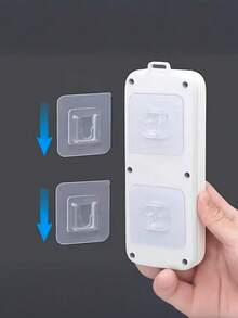 20個防水多用途自黏式塑膠壁掛鉤，免鑽孔簡易安裝，適用於電源接線板、路由器、相框、遙控器，省空間收納整理，適用於廚房、臥室、浴室、辦公室與居家裝飾 - 彩色 - 查看 2
