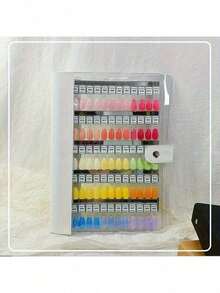 Magnetic Nail Color Book With Detachable Acrylic Gradient Color Display Board And Removable Nail Art Display Rack - Multicolor - View 10