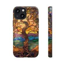 Funda para Teléfono Árbol de la Vida: Arte en Vidrio Manchado, Protección de Doble Capa para iPhone, HONOR, , OPPO - Multicolor - Ver 2