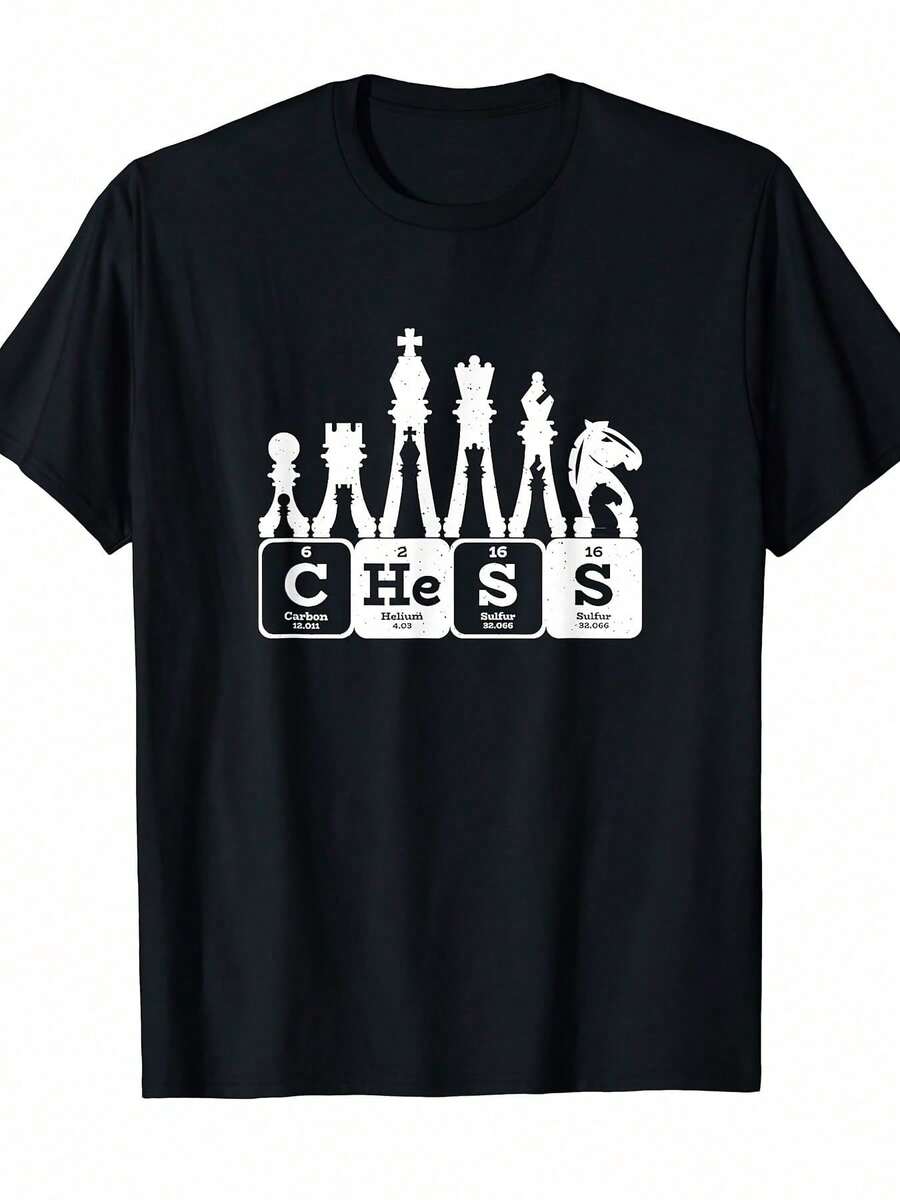 Camisa Periodic Table Elements Ajedrez T FULM - Negro - Ver 1
