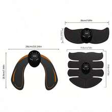 AXH. Abdominal Muscle Stimulator, Muscle Shaping Trainer, Portable Smart Wireless Fitness Device, Unisex, Suitable For Abdominal, Arm And Leg Workouts, Home And Office Use - Black - View 9