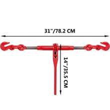 [Fathersdaygift] Carpeta De Cadena 5/16-3/8, Carpeta De Carga Con Trinquete De Capacidad De 6600 Libras, Carpeta De Palanca De Trinquete Con Ganchos G70, Longitud Ajustable, Carpeta De Cadena De Trinquete Para A - 1 - View 4
