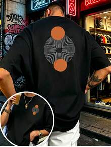 Camiseta de Verano para Hombre con Estampado de Doble Cara - Diseño Geométrico Único, Regalo Perfecto para el Día del Padre y Eventos de Building de la Empresa - Blanco - Ver 6