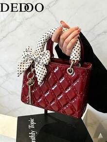 Dedoo Niche 高端 Dafei 女款包 2026 時尚奢華熱銷新款刺繡包，手提包、肩背包與斜挎包，適用於度假、旅行、通勤、禮物、派對、新娘包 - 酒紅色 - 查看 6