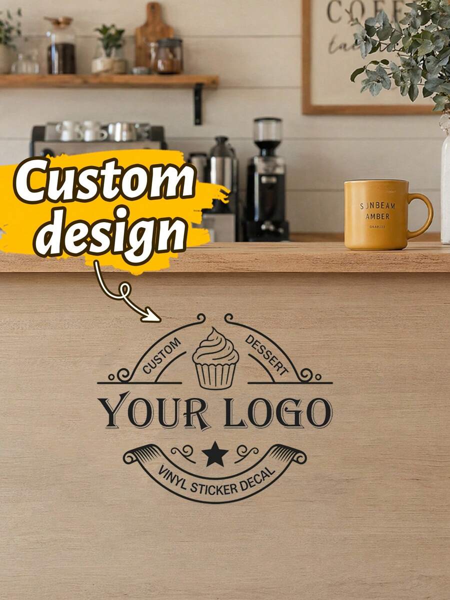 客製化 Logo 牆貼,極簡風格個性化牆面貼紙,適用居家、辦公室與店鋪裝飾,客製化商業招牌禮品,可自訂品牌展示,感恩節與聖誕節,防水客製化貼紙,客製化商業 Logo 牆面貼紙 - 風格C - 查看 1