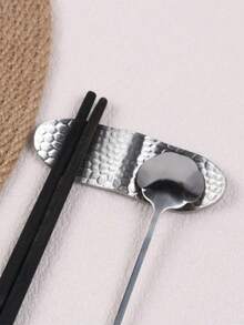 Vintage Snake Print Oval Chopstick Holder, Metal Cutlery Tray, Suitable For Banquet, Holiday Party Table Decoration - Multicolor - View 6