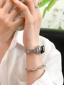 Daily Elegant Versatile Watch Band, Multi-Element, Light Luxury Elegant Niche High-End Ice Crystal Bracelet Design, Compatible With Xiaomi Band 10/9/8 Size, Quick Release Buckle Design, NFC Version Shared Function, Multi-Function High-End Smart Sports Couple Watch Band Accessory - Multicolor - View 10