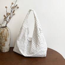 Fashionable Solid-Color Shoulder And Underarm Bag With Large Capacity, Multiple Pockets And Multiple Compartments - White - View 11