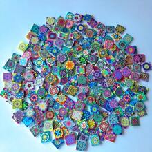 150/300g/Pack Mixed Color Mandala Pattern DIY Mosaic Glass Decorative Tiles, Suitable For DIY Projects, Living Room, Kitchen, Bathroom, Home Decor, Art Creative Wall And Floor Decoration, DIY Craft Materials - Mixed Colors - View 4