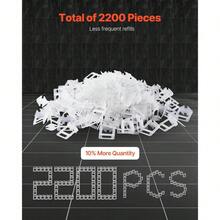 [Father's Day]Tile Leveling System Clips, 2200PCS 1/16 (1.5mm) Tile Installation Tools, Floor Tiles Accessories, Floor & Wall Spacer Hand Tools Masonry Projects - [2200PCS] 1/16" 1.5mm - View 7