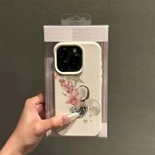 Phone Case: Haimu Decor Romantic Creative  Pattern Case, Suitable for  16 Pro Max,  15 Pro Max/14/16 Plus/15/13 Pro/12/11, Simple , Drop-Proof, Stylish Protective Cover with High Aesthetic Value - Blanco - Ver 4