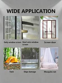 1 Roll Mosquito Net Repair Tape, Self-Adhesive Patch, Suitable For Dormitory Mosquito Nets And Curtain Damage, Waterproof Mesh Patch, Suitable For Doors And Windows Screens, Mosquito Net Repair Tape, Easy To Cut And Repair - A - View 5