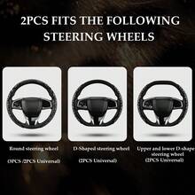 2pcs/3pcs Car Steering Wheel Accessories, Car Interior Decor, Cute Premium Interior Crystal Rhinestone & Leopard Print Unique Pattern, All-Season Universal Car Interior Kit, Women's Car Accessories, Women's Car Tools, Essential Car Tools - Crystal Sparkling Diamond Leopard Print Pattern - View 7