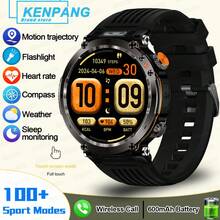 KENPANG 2025 New Durable Men's Outdoor Sports Smartwatch, Wireless Calling (Answer/Make Calls), LED Flashlight, Sports Tracking, Compass, Multiple Sports Modes, IP68 Waterproof Smart Band, 600mAh Battery, Fitness Tracker, Heart Rate & Sleep Monitoring, Compatible With IOS And Android Systems - Multicolor - View 17