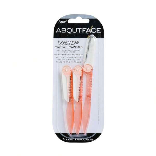 About Beauty Fuzz-Free Fold-N-Go Groomers - 3 Folding Beauty Groomers For Hair Removal, Ideal For Shaving, Exfoliating, And Brow Shaping, Japanese Steel Gently Removes Facial Hair