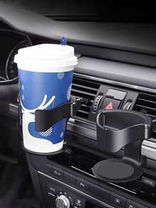 1/2pcs Car Cup Holder, Can Hold Tea And Drinks, Can Be Installed On Car Air Vent, With Ashtray Function, Universal Design, Suitable For Home And Daily Use - Multicolor - View 1