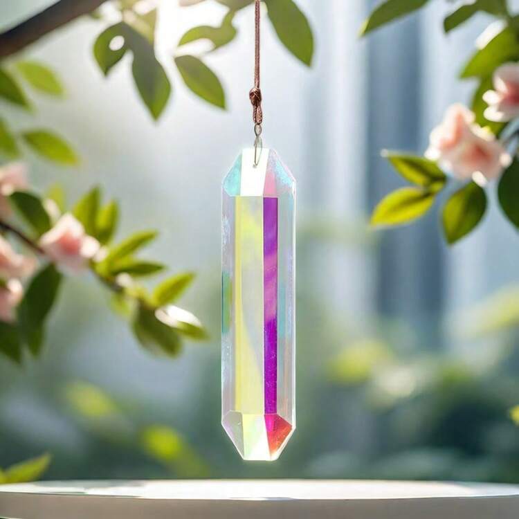 1pcCrystal Prism Light Catcher Window Hanging Light Trap AB Color Faceted Rainbow Maker Pendant Creative Gift - A - View 5