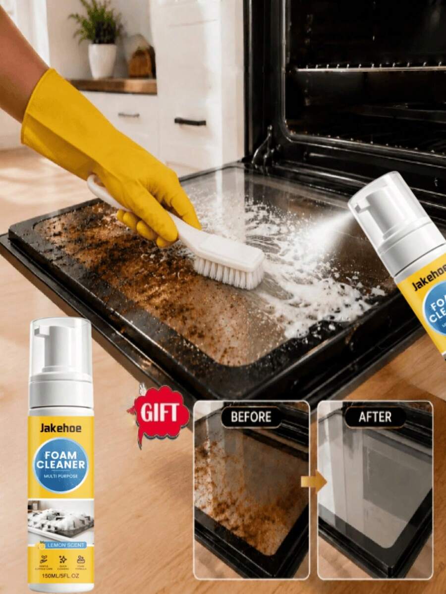 jakehoe Multi-Purpose Foam Cleaner, Removes Kitchen Surface Grease, Cleans Daily Dirt On Kitchen Utensils, Keeps Kitchen Countertops Clean And Organized, Multi-Effect Cleaning For Kitchenware Stains And Grease, Dishwasher Cleaner, Multi-Effect Cleaning For Kitchen And Bathroom Stains, Daily Home Cleaning Agent (Randomly Sent New And Old Models)