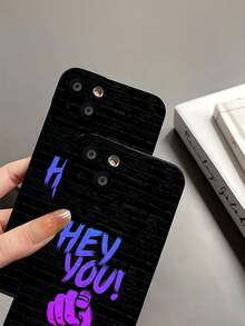 azul morado oye tú graffiti puñofunda de teléfono Fundas compatibles con ,Apple,VIVO,OPPO,,, y Honor.Fabricadas en silicona TPU,ofrecen protección contra golpes y caídas. - Negro - Ver 7