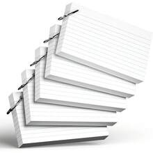 250 White Index Cards With Rings, 3 X 5 Inch, Thick Lined Index Cards, Suitable For School, Office Supplies And Home Organization, Durable Study To-Do List Note Cards With Lines - Sets - View 1