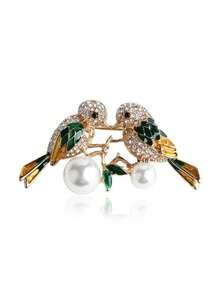 1 Pair Magpie Brooch, High-End Fashion Creative Pin, Versatile Clothing Accessory - Gold - View 7
