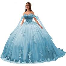 Vestidos de quinceañera de lujo con hombros descubiertos y apliques de encaje hinchado, vestido de baile precioso dulce 16 vestidos - Borgoña Deep - Ver 14