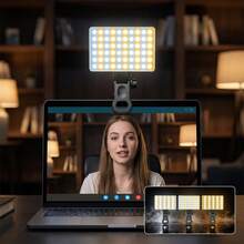 Portable Selfie Light With 60 LED Beads, 3 Adjustable Lighting Modes, Compatible With Smartphones, Tablets And Laptops, Suitable For Makeup, Selfie, Vlog And Live Streaming, 1000mAh Battery Capacity - A - View 2