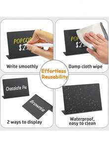 5/11/24/25PCS Mini Chalkboard Labels - Acrylic Tent Signs For Food, Party Buffet, Wedding & Bakery For Christmas, Mother's Day, Graduation - Multiple Styles - View 5