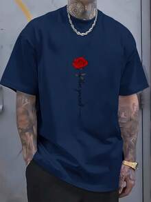 Print Tee Shirt, Tees For Men, Casual Short Sleeve T-Shirt For Summer - 黑色 - 查看 9