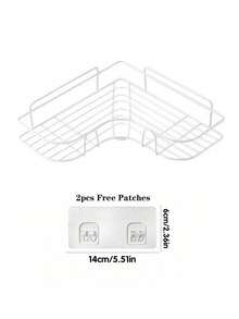 1 pieza Estante de baño, organizador de ducha, estante de almacenamiento triangular sin taladro para baño y cocina, estante de almacenamiento de baño sin taladro, adecuado para almacenar champú, jabón y cosméticos. - Estantes - Ver 9