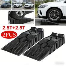 2PCS Heavy Duty 5 Ton 2.5+2.5 Ton Plastic Car Ramp Lifting Ramps 33cm Extra Wide, Black ﻿ - 2PCS Car Lifting Ramp - View 8