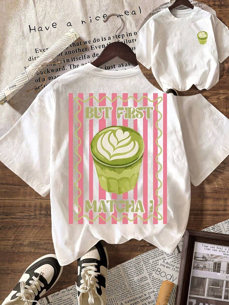 Camiseta de verano estampada de manga corta para mujer, top para mujer, tejido de algodón puro, corte regular.blusas para mujer playeras de mujer blusas casuales para dama conjuntos de mujer - Blanco - Ver 1