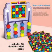 2-Player Ejection Scoring Competitive Desktop Game, Color Logic Sorting Puzzle Toy, Parent-Child Memory Flip Matching Board Game Set, Children's Observation, Concentration, Logical Thinking Training, Multi-Player Home Party Interactive Educational Toy - Multicolor - View 17