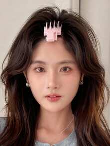 1pc High Skull Top Artifact, Wind Plastic Comb, Height Increasing Minimalist New Style Ins Korean Style Bangs, Fluffy Clip, Fluffy Hair, Makeup Hair Clip - One Size - View 4