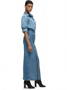 Hudson Falda Midi reconstruida Falda para Mujer - mezclilla, Denim Rinse - Ver 7