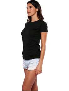 Alfani Playera Manga Corta para Mujer 3Pack, Cuello Redondo, 100% Algodon - Negro - Ver 5