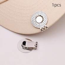 1pc Golf Hat Button Clip, Metal Material, Magnetic Hat Clip, No-Sew Adsorption Decorative Accessory, Suitable For Collar, Cuff, Pant Leg. Hat Fixing Buckle, Multi-Purpose Use, Holiday, Christmas, Birthday Gift, 6 Colors Available - A - View 16