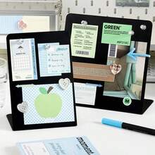 Square Magnetic Multi-Function Decorative Display Board, Home Magnetic Metal Board, Suitable For Sticky Notes, Posters, Storage, Message Board, Home Office Vertical Memo Board, Postcard Calendar Display, Classroom Decoration, Desktop Decoration - Multicolor - View 2